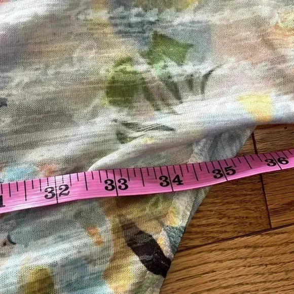 [OS]Inoah Parrots Garden Pattern  S/S Dormant Sleeve Blouse - Picture 7 of 8